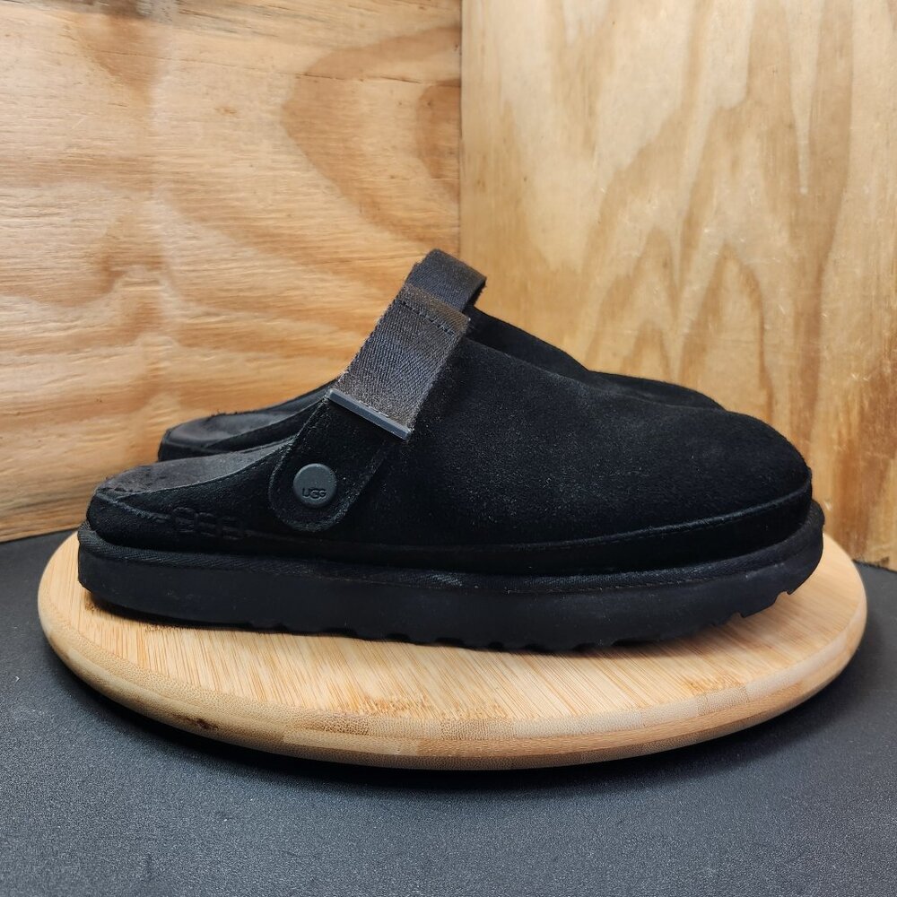 Ugg Goldenstar Womens Black Suede Clogs Size 9